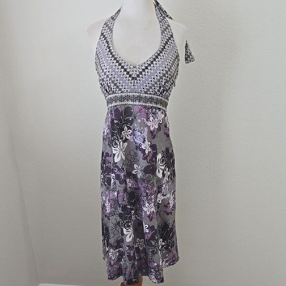 Athleta Purple and Gray Backless Dress size 8 - Picture 1 of 11